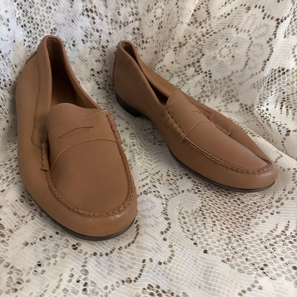 Jay Butler Cromwell Men's US 15 Carmel Brown Penny Loafers Shoes